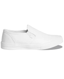 1 par de Tenis Blancos Negros Para Hombre Mujer Unisex De Lona suela antideslizante calidad premium Simple, Corte Alto/bajo, Clásico, Casual, Varios Colores Deportivo, Slip On 22mx- 27 mx para caminar - Blanco - Ver 4
