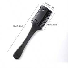 1pc Home Haircut Comb With Hair Trimmer Blade, Double-Sided Trimming Comb,Replaceable Blades,For Trimming Bangs, Thinning Hair, Combing Hair, Trimming Split Ends