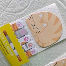 Cat Notes Combo Memo Stationery Message Notes Diary Plan Planning Notebook Pattern Sticky Marker Memo Pad Flag Self-Stick Note Bookmark Page Notes Kawaii Planner Paper Memo Sticker Index Tab Reminder Message Pad,School Supplies,Back To School