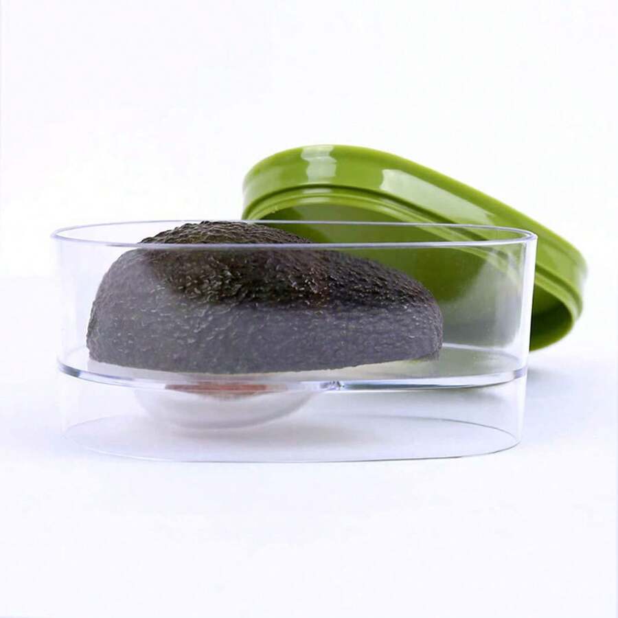 1 件装牛油果保鲜盒食品保鲜盒水果保鲜蔬菜容器保鲜厨房配件 - 让牛油果保持数天新鲜 - 綠色 - 查看 1