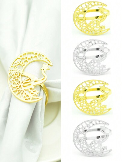12pcs/Set, 6pcs/Set, 2pcs/Set Holiday Moon Paper Napkin Rings