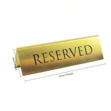 2/4/6 Pcs Gold Metal Tabletop Reserved Signs, Family Wedding Reserved Place Cards, Engagement And Reception Table Setting Cards, Waterproof Double Sided Seat Reservation Signs For Restaurants, Banquets, Weddings, Birthday Parties, Ceremonies And Events, Conference Rooms, Pre- Leave Table Decoration, Wedding Decoration, Double Sided Tent, Restaurants Best Gifts