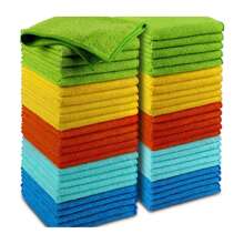 Microfiber Cleaning Cloths - 50 Sets Of Auto Microfiber Towels Quality Multifunctional Car Cloth Dust Cloth Absorbent Microfiber Cloth For SUV Residential Kitchen Windows - 12 X 12 Inches - Multicolor - View 7