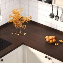 ucdfi 1卷，百年胡桃木纹接触纸，撕下即贴，台面防水木质壁纸，可移除背胶乙烯基包装，适用于书桌、橱柜、家具、厨房装饰、房间装饰、家居装饰、墙壁装饰、浴室装饰、卧室装饰、房间装饰用品、客厅装饰、房屋装饰、家居装饰、客厅壁纸、贴纸、墙贴、墙贴 - 巧克力棕 - 查看 5