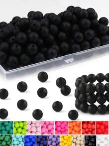 160Pcs Silicone Beads 12mm Mix Color, Bulk Silicone Beads For Keychain Making, 12mm Silicone Beads For Pens And Bracelet Making
