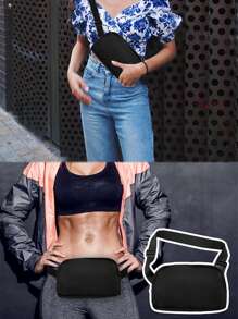 1 szt. Unisex Mini torba biodrowa z regulowanym paskiem, odpowiednia dla par, fitness, biegania, podróży, pieszych wędrówek