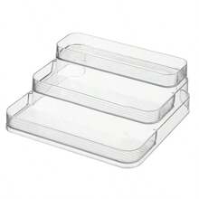 3 Tier Desktop Perfume Shelf Organizer Perfume Storage Rack Doll Display Stand Kitchen Organizer - Apricot - View 6