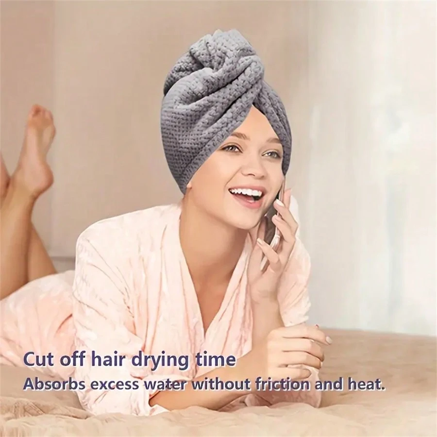 3 pièces Serviettes de cheveux en microfibre premium super douces et à séchage rapide, très absorbantes et confortables, conçues pour les cheveux frisés, serviette essentielle quotidienne, décoration de salle de bain, décoration d'automne, serviette enveloppante pour les cheveux de retour à l'école, convient pour les salons, les hôtels, les lieux de sport, l'usage domestique 7