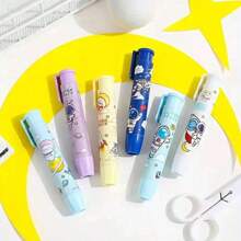 1/2/3/4/5/6pcs Retractable Pusher Eraser Painting Design Office Eraser No Debris No Trace Creative Press Type