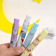 1/2/3/4/5/6pcs Retractable Pusher Eraser Painting Design Office Eraser No Debris No Trace Creative Press Type
