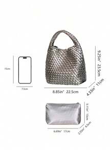 Nueva bolsa de mano de diseño de nicho de tendencia, bolso de hombro tipo cubo, bolso de estilo vintage minimalista, para oficina/viaje, trabajador de cuello blanco y estudiante, en colores de dopamina lindos