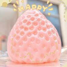 1 pieza Ejercitador de manos con forma de fresa brillante, juguete Squishy de TPU, con sensación de barro suave, favor de fiesta - Para mayores de 14 años (Color: Rojo, Transparente, Rosa) La elección perfecta para Año Nuevo, Pascua, regalos de cumpleaños y regalos pequeños de fiesta
