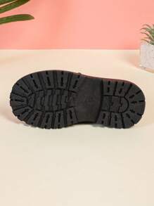 1 Pasang Sepatu Loafer Anak Perempuan Ukuran Plus Warna Polos Kulit Imitasi Lembut dengan Hiasan Berlian Imitasi Mengkilap dan Gesper Logam, Ujung Bulat, Anti Selip, Lucu, Cocok untuk Siswa Perempuan Usia 3-15 Tahun, untuk Sehari-hari, Pesta, Sekolah, Gaya Baru Musim Semi/Gugur (Ukuran Sepatu Ini Lebih Besar, Disarankan Memesan Satu Ukuran Lebih Kecil) - Hitam - View 6