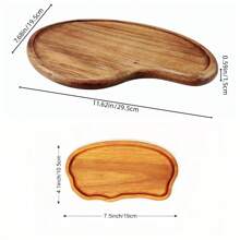 Plate, Wooden Tray, Plate, Multi-Purpose Wooden Tray, Restaurant Service Serving Tray, Suitable For Families, Restaurants, And Parties, Breakfast Tray, Multifunctional Tray, Cake Tray, Bread Tray, Kitchen Tray, Tea Set Tray, Christmas,