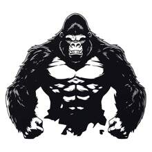 1pc Gorilla Wall Decal, Headphones-Cow And Fox Head Pattern Stickers, Vinyl Stickers King Kong Movie Monster Beast Mode Gym Fitness Decoration Game Room Family Room Art Decoration Mural Removable Wall Sticker Gifts Birthday Graduation Room Decor Home Decor Wall Decor Bathroom Decor Bedroom Decor Room Decoration Stuff Living Room Decor House Decor Home Decor Living Room Wall Paper Personalised Stickers