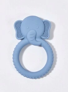 1pc Cute Elephant Silicone Baby Teether, Daily Casual Supplies