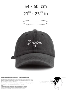 2 件 PAPA MAMA ❤ 印花水洗棒球帽，经典休闲时尚复古柔软吸汗带可调节尺寸轻质防晒多功能复古老爹帽，适合户外运动日常穿着派对度假送给父母祖父母情侣的完美情人节礼物