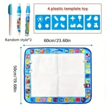 Juego de paño y bolígrafo de agua de diversión para dibujar, manta de dibujo reutilizable de gran tamaño, adecuada para dibujar con agua, reconocimiento de colores, oficina, escuela, dibujo, estudiantes, marcadores, papelería, niños, niñas, útiles escolares, juguetes de niñas, set de arte de niños, expande tu mente, inspira la creatividad práctica, vacaciones de Pascua, regalos de cumpleaños, vuelta al cole