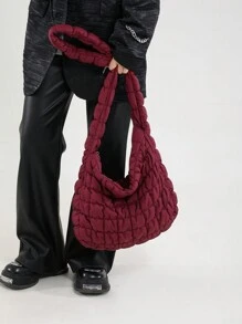 Bolso de mano bordado de moda, bolso de hombro casual de mujer, diseño en forma de empanadilla