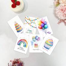 1pc/2pcs/24pcs Charming & Fun Christmas Reindeer Greeting Card, Watercolor Birthday Card, Invitation Card, Thank You Card, Personalized Design, Cartoon Pattern Series, Comes With Envelope, Perfect Gift For Christmas, Birthday, For Him/Her, Family, Friends, Siblings, High-Quality Thick Card Stock, Comfortable Texture