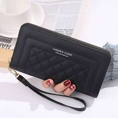 New Women's Fashion Ladies Clutch - Portable Card Holder With Phone Pocket And Zipper Pocket Slim And Convenient Cash Storage For Office Ladies Suitable For University Work Business Commute Anniversary Valentine's Day Birthday Gift For Women Wallet Purse Wallet Long Wallet Wristlet Wallet