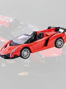 Convertible Control Car Turns On Headlights 7 Functions Green Red Blue Various Models - Red Lambo - View 2
