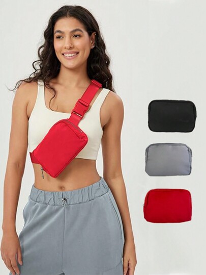 1 szt. Unisex Mini torba biodrowa z regulowanym paskiem, odpowiednia dla par, fitness, biegania, podróży, pieszych wędrówek