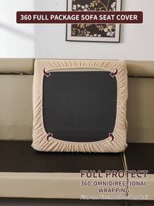 1件装弹力沙发套，四季通用防滑防水全覆盖加厚面料沙发座垫套，可机洗沙发毯，深灰色防尘防污宠物友好型保护套，可调节尺寸，适用于卧室、办公室、客厅L型及1/2/3/4座沙发