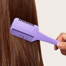 1pc Home Haircut Comb With Hair Trimmer Blade, Double-Sided Trimming Comb,Replaceable Blades,For Trimming Bangs, Thinning Hair, Combing Hair, Trimming Split Ends