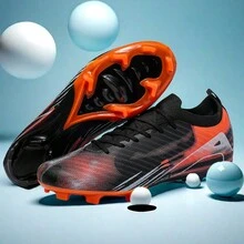 New Recommended Youth Soccer Shoes For School, Students, Matches And Training, Low-Top, Long Studs, Non-Slip, Suitable For Adults And Unisex - Black - View 5