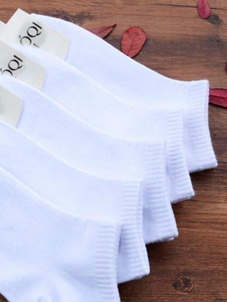 Kit 6 Pairs Of Thin Summer Ankle Socks 35-40 - White - View 1
