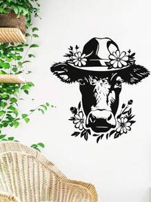 1pc Gorilla Wall Decal, Headphones-Cow And Fox Head Pattern Stickers, Vinyl Stickers King Kong Movie Monster Beast Mode Gym Fitness Decoration Game Room Family Room Art Decoration Mural Removable Wall Sticker Gifts Birthday Graduation Room Decor Home Decor Wall Decor Bathroom Decor Bedroom Decor Room Decoration Stuff Living Room Decor House Decor Home Decor Living Room Wall Paper Personalised Stickers
