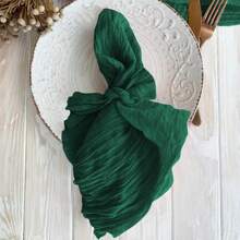 12/24 Pezzi di tovaglioli di garza di formaggio, 50 x 50 cm, tovaglioli da tavola di lino stile fattoria bohémien e accartocciati, tovaglia decorativa per matrimoni, feste, uso quotidiano domestico