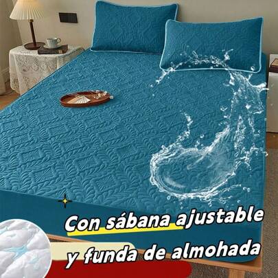 Cubierta de colchón Cubierta de cama acolchada antiácaros con membrana transpirable e impermeable para extender la vida útil de su protector de colchón de tamaño extra largo, resistente al agua, grueso, acolchado, protector de colchón de lujo para 2 personas, cubierta elástica baja, almohadilla protectora, protector Cubierta resistente al agua Decoración de 3 niveles cama king, cubierta de colchón con cubierta de colchón acolchada monocromática cubierta de colchón resistente al agua para matrimonio, cubierta de colchón resistente al agua para protección contra la orina Cubierta de cama queen es ajustable Hoja transpirable Cubierta de colchón antideslizante lubricada con bolsillos profundos hasta 12 '''. Madre y bebé grado edredón, sábanas de algodón laminado antimicrobiano, grueso, fibra de soja, banda elástica, cubierta de clase A, con funda acolchada monocromo impermeable Quilt Cover Matrimonio