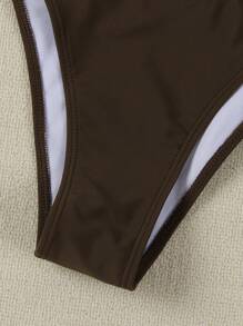 Traje de baño tipo bandeau de un solo color sexy de la marca Polovedo
