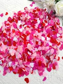 15/30g Recortes de papel con forma de corazón para el Día de San Valentín, recortes de papel para decorar mesas de fiesta. Se utilizan para globos, bodas, festivales, cumpleaños - Multicolor - Ver 15