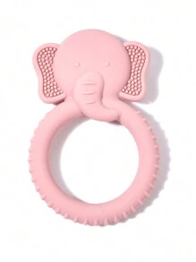 1pc Cute Elephant Silicone Baby Teether, Daily Casual Supplies