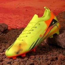 Sepatu Sepak Bola Remaja Terbaru yang Direkomendasikan untuk Sekolah, Pelajar, Pertandingan dan Latihan, Model Low-Top, Stud Panjang, Anti Selip, Cocok untuk Dewasa dan Unisex - Kuning - View 2