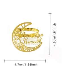 12 قطعة/6 قطع/2 قطعة من أطواق مناديل رمضان بشكل هلال