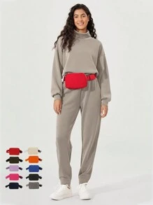 1 szt. Unisex Mini torba biodrowa z regulowanym paskiem, odpowiednia dla par, fitness, biegania, podróży, pieszych wędrówek