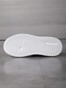 Zapatillas deportivas de mujer en negro y blanco, zapatos casuales de patinar con cordones, suela blanda y gruesa, de corte bajo para caminar, versátiles de base blanca, zapatos para estudiantes - Multicolor - Ver 7