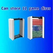 Vertical Game Disc Storage Rack - Fits PS5 Universal DVD Stand, Compatible With PS4 Playstation 4 Movie Organization - Multicolor - View 1