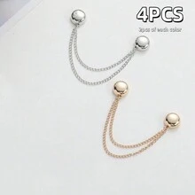 1 pieza/2 piezas/4 piezas Clips magnéticos para dobladillo, para piernas de pantalones y mangas, removibles, sin clavos ni costura requerida, clips de metal para acortar y ajustar