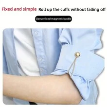 1 pieza/2 piezas/4 piezas Clips magnéticos para dobladillo, para piernas de pantalones y mangas, removibles, sin clavos ni costura requerida, clips de metal para acortar y ajustar