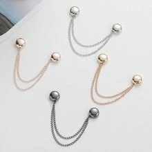 1 pieza/2 piezas/4 piezas Clips magnéticos para dobladillo, para piernas de pantalones y mangas, removibles, sin clavos ni costura requerida, clips de metal para acortar y ajustar