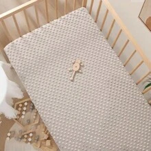 Kids Crib Mattress Cover, Velvet Polka Dot Baby Bedding Set, Breathable Fitted Sheet For Boys, Girls And Unisex, Fits Standard Baby Crib, Mini Crib, Toddler Bed Love Valentine