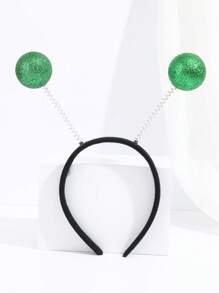 Alien Headband, Silver & Green Color, With Funny Alien Glasses & Martian Head Buckle, In Stock, Accessories,Hairband,Hair Hoop Headbands