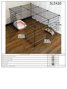 Dog Fence Style Indoor Home Pet Gate, For Teddy, Corgi, Chihuahua, Small Dogs & Puppies, Iron Fence Barrier Dog Cage - Multicolor - View 17