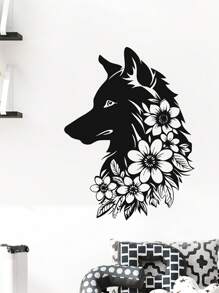 1pc Gorilla Wall Decal, Headphones-Cow And Fox Head Pattern Stickers, Vinyl Stickers King Kong Movie Monster Beast Mode Gym Fitness Decoration Game Room Family Room Art Decoration Mural Removable Wall Sticker Gifts Birthday Graduation Room Decor Home Decor Wall Decor Bathroom Decor Bedroom Decor Room Decoration Stuff Living Room Decor House Decor Home Decor Living Room Wall Paper Personalised Stickers
