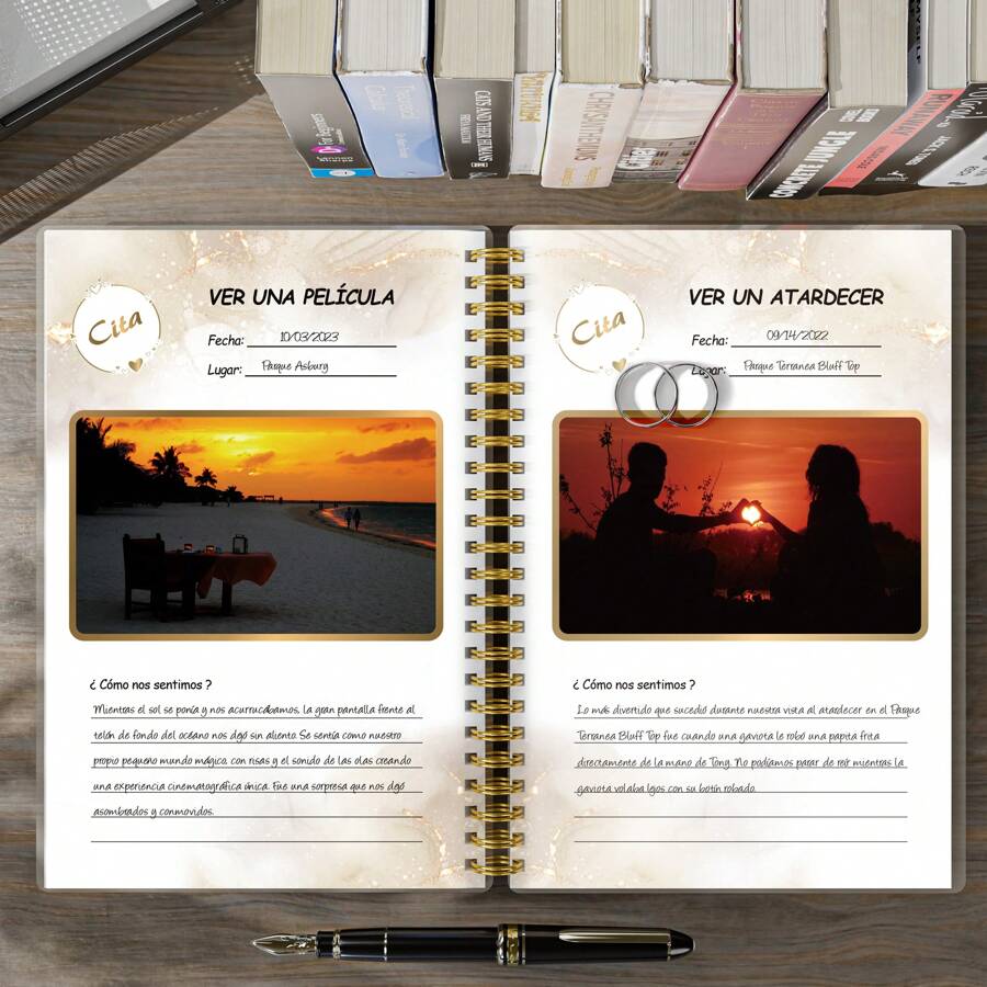 (Spanish Edition)100 Dates Together - Perfect Gift For Couples - Fun Date Ideas - Lovely Gift For Engagement Or Valentine's Day - Record Your Experiences - A5 (5.9 * 8.6 In),School Supplies,Back To School